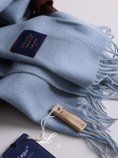Merino Wool Scarf Winter Warm Unisex