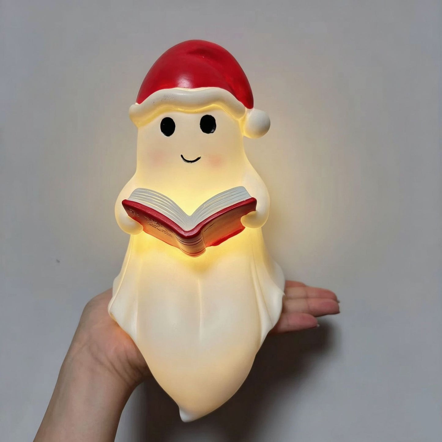Cute Ghost Reading Book Lamp Christmas Night Light