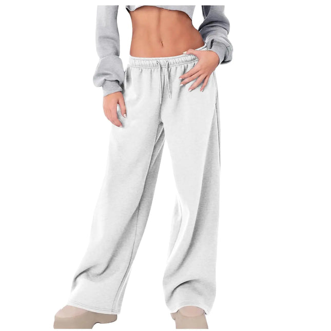 Lastesso Joggers for Women Sweatpants for Women Fashion Wide Leg Lounge Sweatpant Baggy Drawstring Low Rise Lounge Workout Jogger with Pockets Deals of The Day