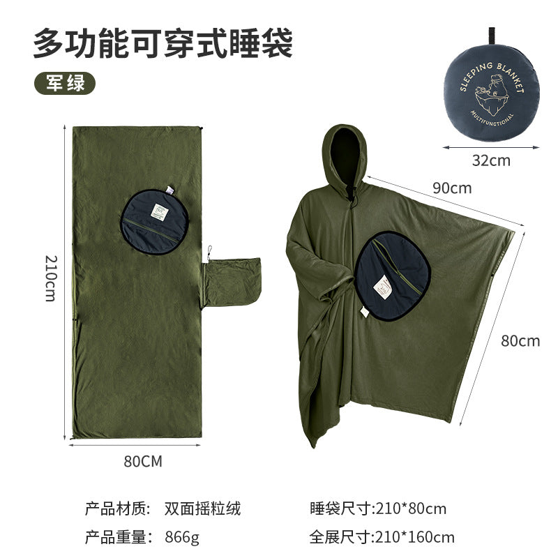 Use more poncho sleeping bags for outdoor camping