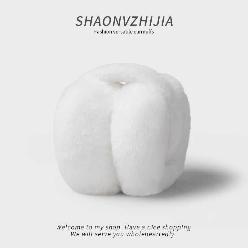 Foldable Plush Earmuffs for Winter Warmth