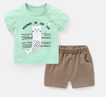 Baby Short Sleeve T-Shirt and Shorts Set for Girls