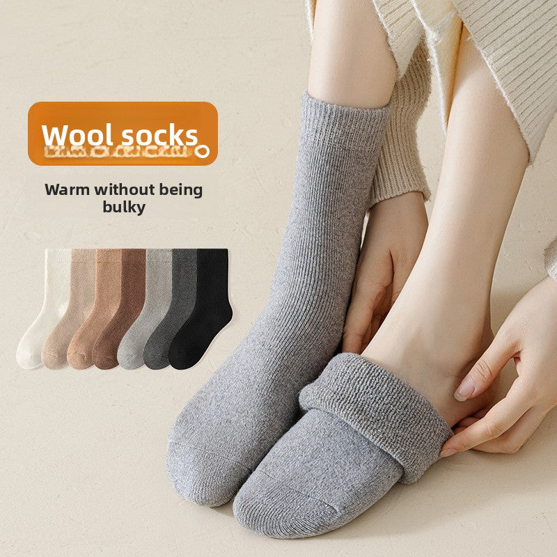 Fleece-Lined Wool Socks for Winter Warmth