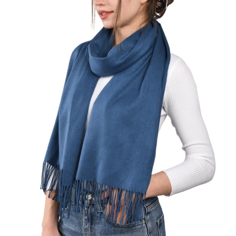 Women's imitation cashmere shawl long scarf