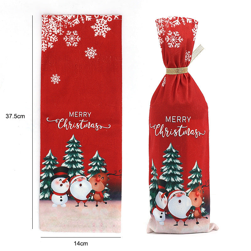 Christmas Wine Bottle Decoration Covers