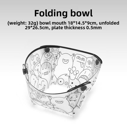 Outdoor ultra-light folding tableware portable bowl