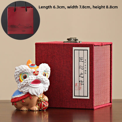 Chinese Style Resin Lion Decoration