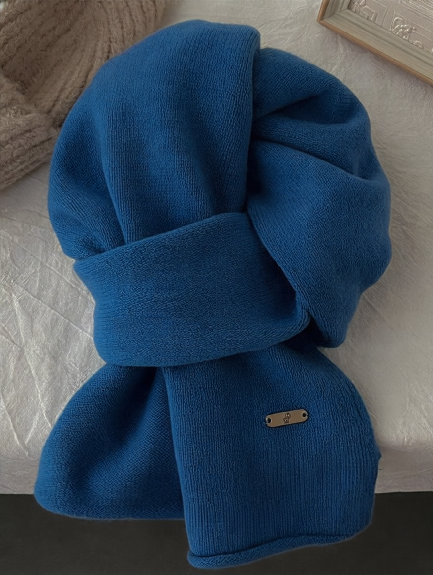 Merino Wool Scarf Winter Warm Unisex