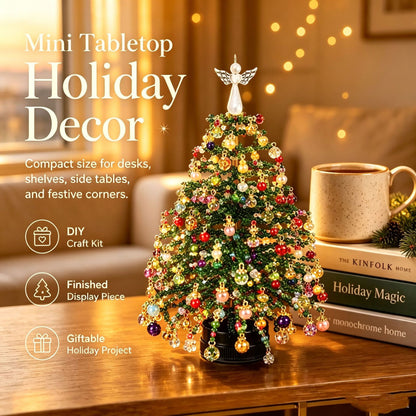 DIY Beaded Christmas Tree Kit with Lights