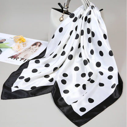 Retro Cashew Pattern Silk Scarf, Large Square Scarf for Women, Stylish and Fashionable for Spring, Autumn, and Winter, Thin Summer Shawl