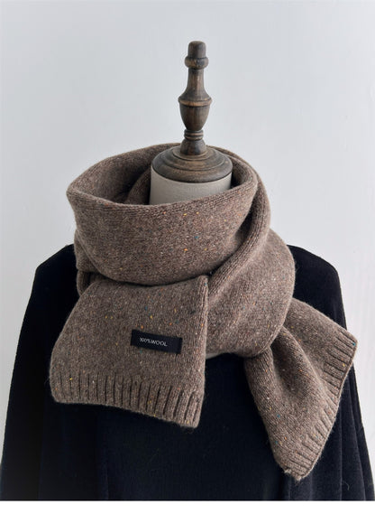 Merino Wool Knitted Winter Scarf