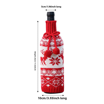 Christmas Wine Bottle Decoration Covers