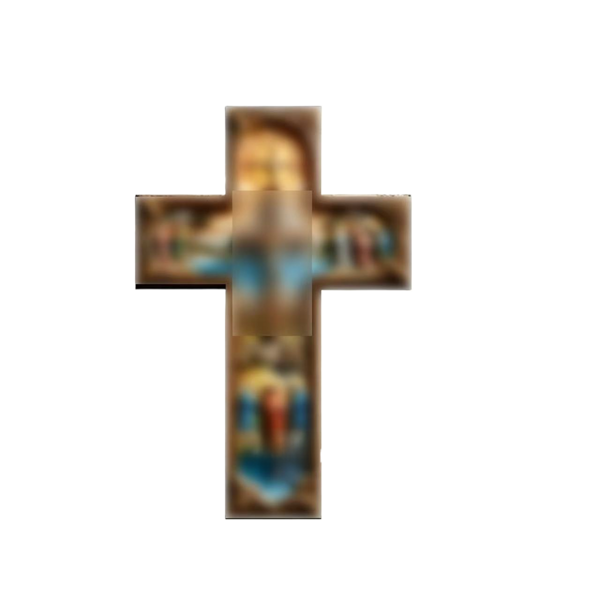 Retro Wooden Wall Cross Decoration