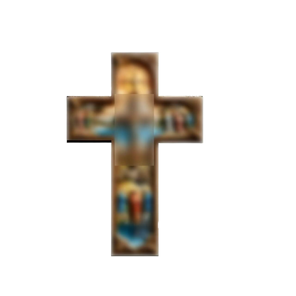 Retro Wooden Wall Cross Decoration