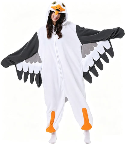 Halloween Fleece Hooded Onesie Funny Outfit Couple Cartoon Loungewear