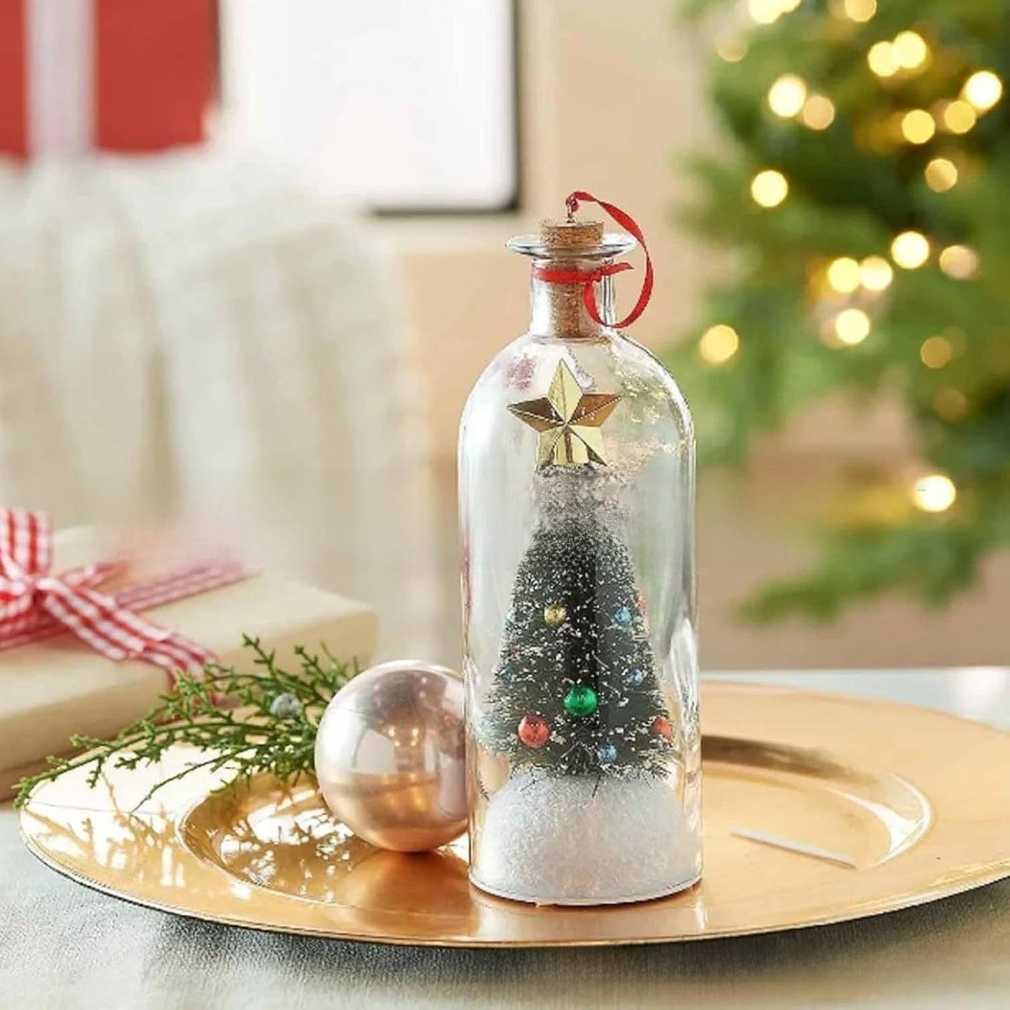 Christmas Tree Message Bottle Ornament