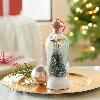 Christmas Tree Message Bottle Ornament