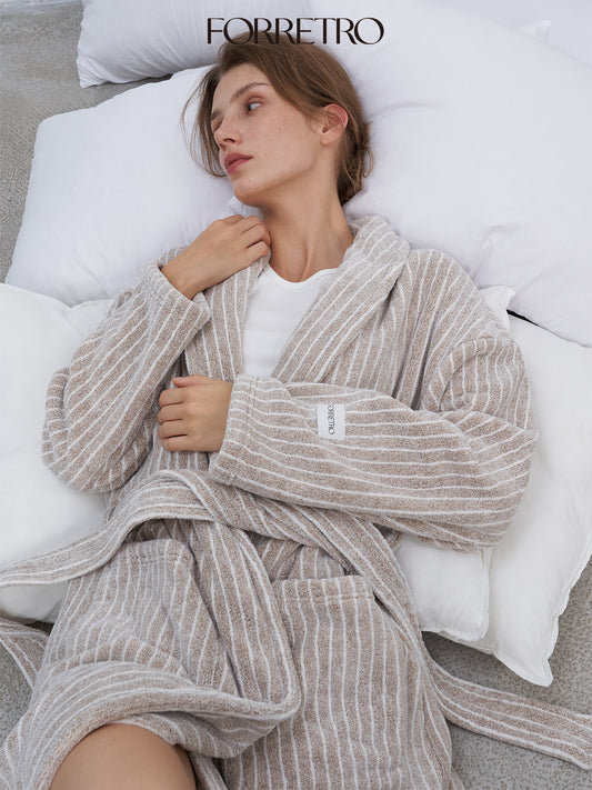 Autumn and Winter New Coral Fleece Casual Home Nightgown