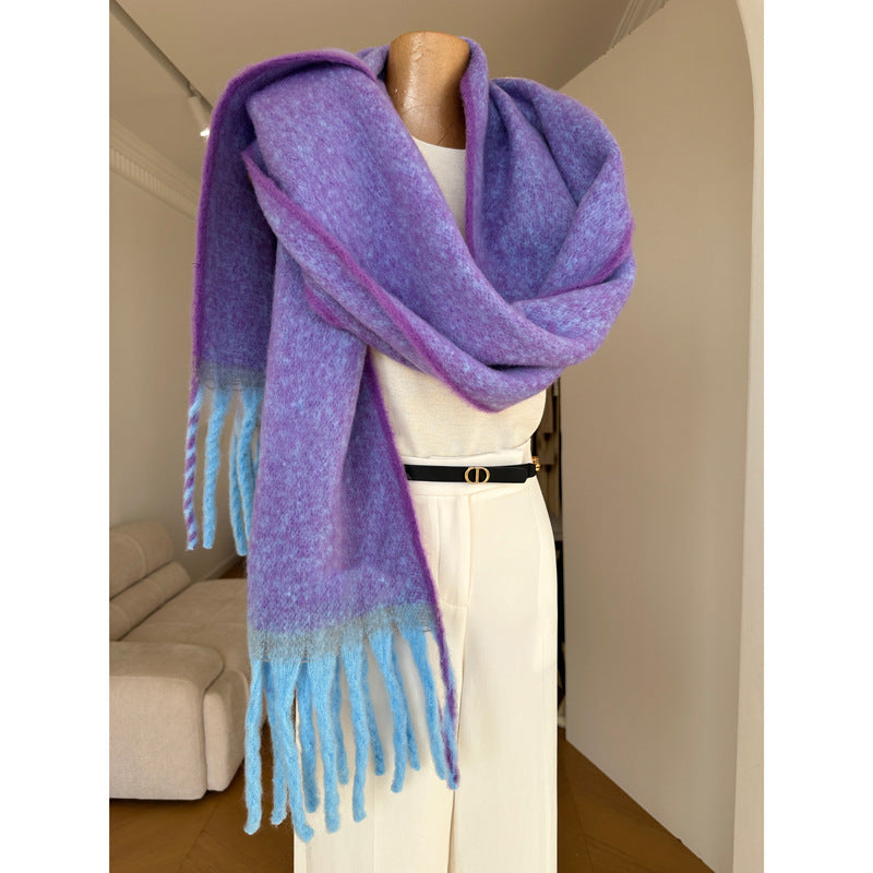 Women's Winter Mohair Blend Scarf