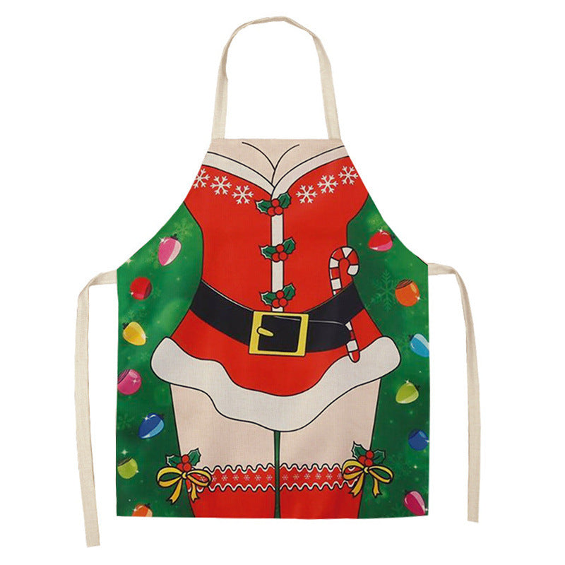 Christmas print apron