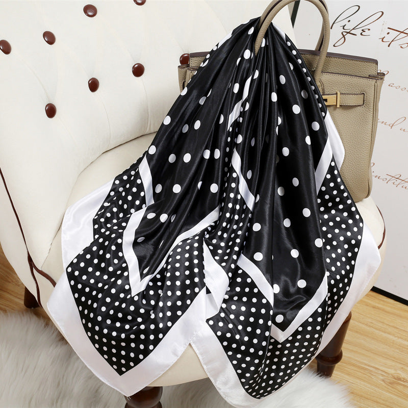 Retro Cashew Pattern Silk Scarf, Large Square Scarf for Women, Stylish and Fashionable for Spring, Autumn, and Winter, Thin Summer Shawl