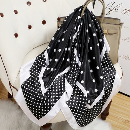 Retro Cashew Pattern Silk Scarf, Large Square Scarf for Women, Stylish and Fashionable for Spring, Autumn, and Winter, Thin Summer Shawl