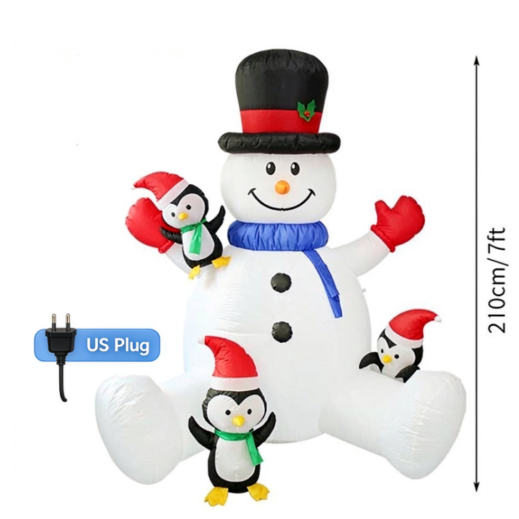 Inflatable Snowman Penguin Christmas Decoration