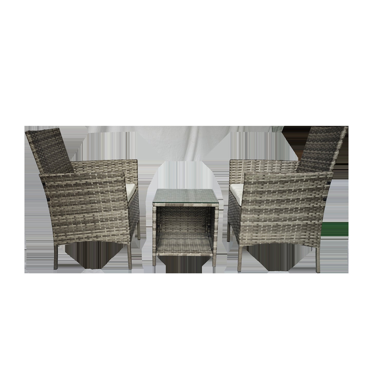 PE Rattan 3-Piece Outdoor Patio Furniture Set
