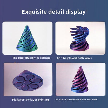 3D-Printed Spiral Stress-Relief Cone 3D Desktop Decoration