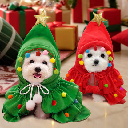 Christmas pet cape