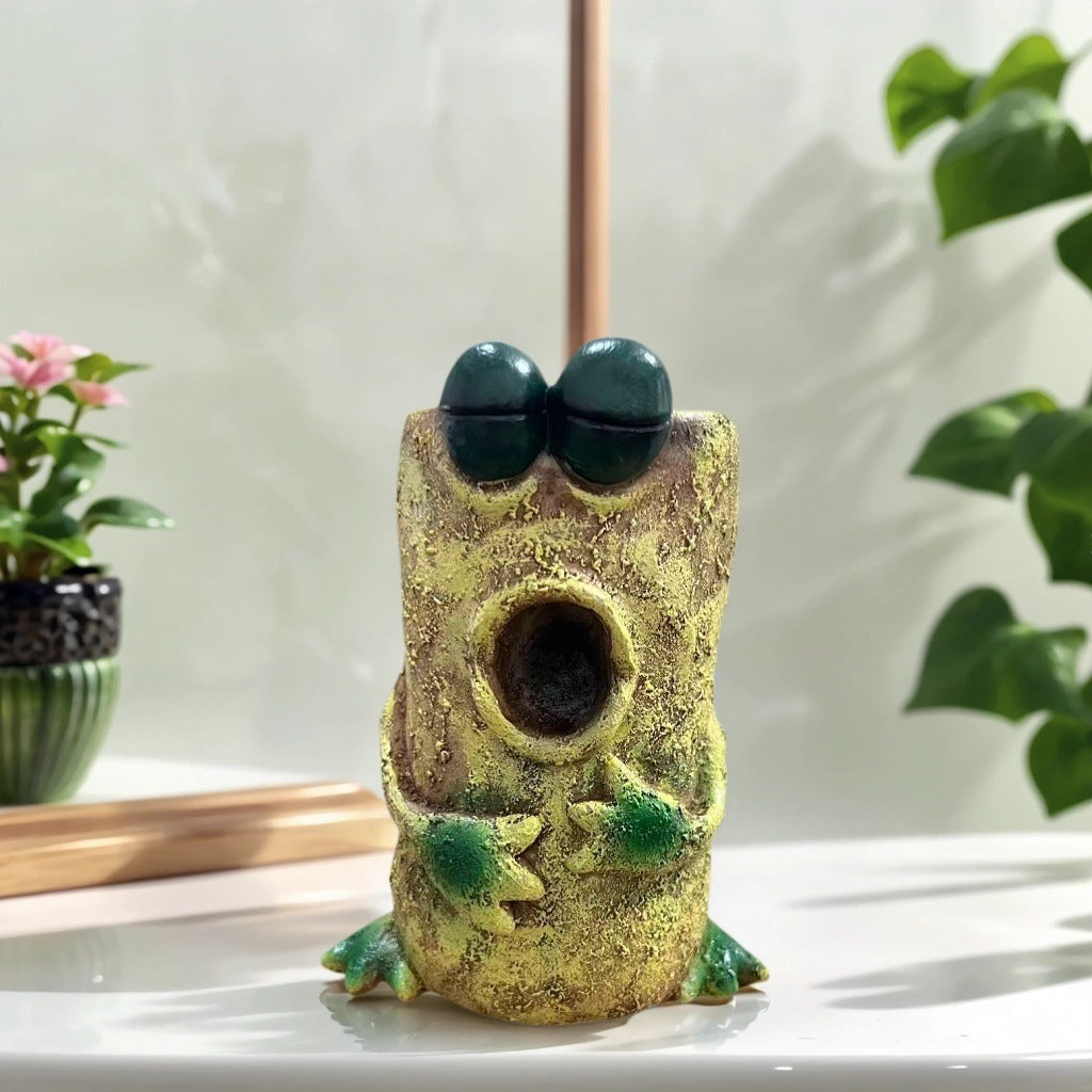 Creative Frog Funny Expression Resin Flower Pot Decoration for Home Courtyard Garden