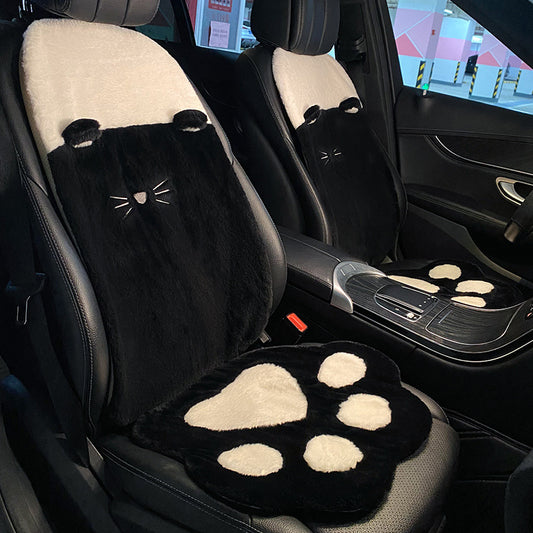 winter plush cute cat claw car Mat Winter