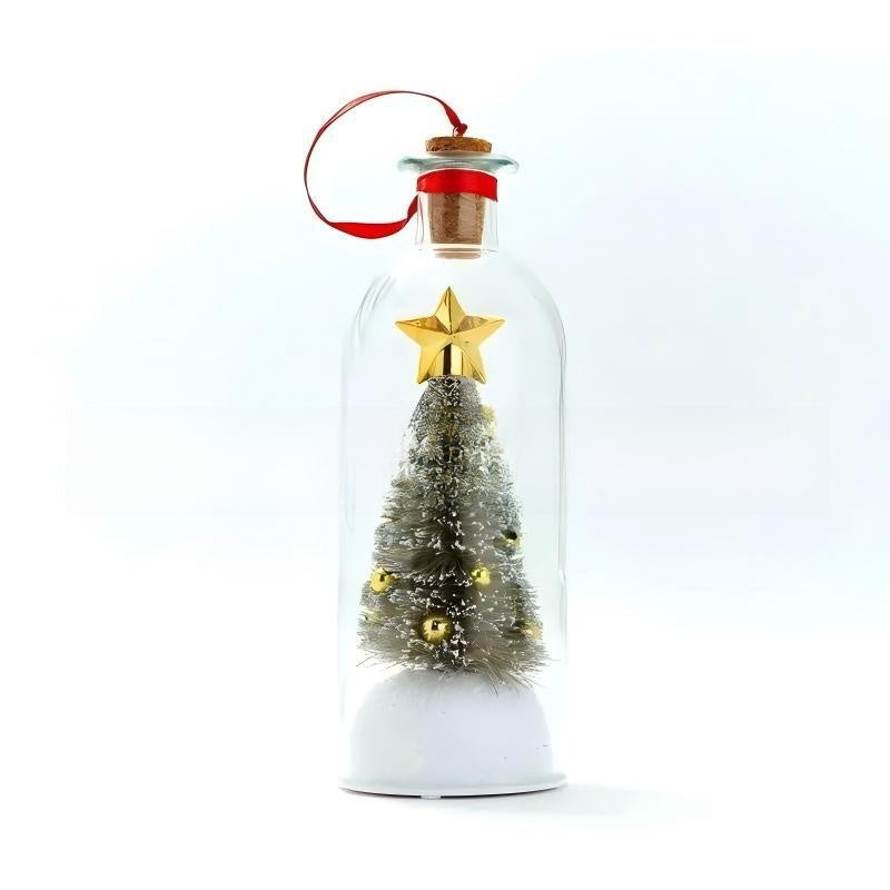 Christmas Tree Message Bottle Ornament