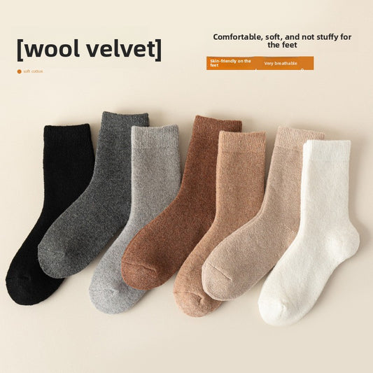 Fleece-Lined Wool Socks for Winter Warmth