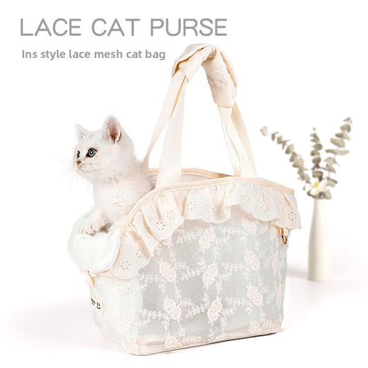 Mesh Pet Carrier Bag with Shoulder Strap
