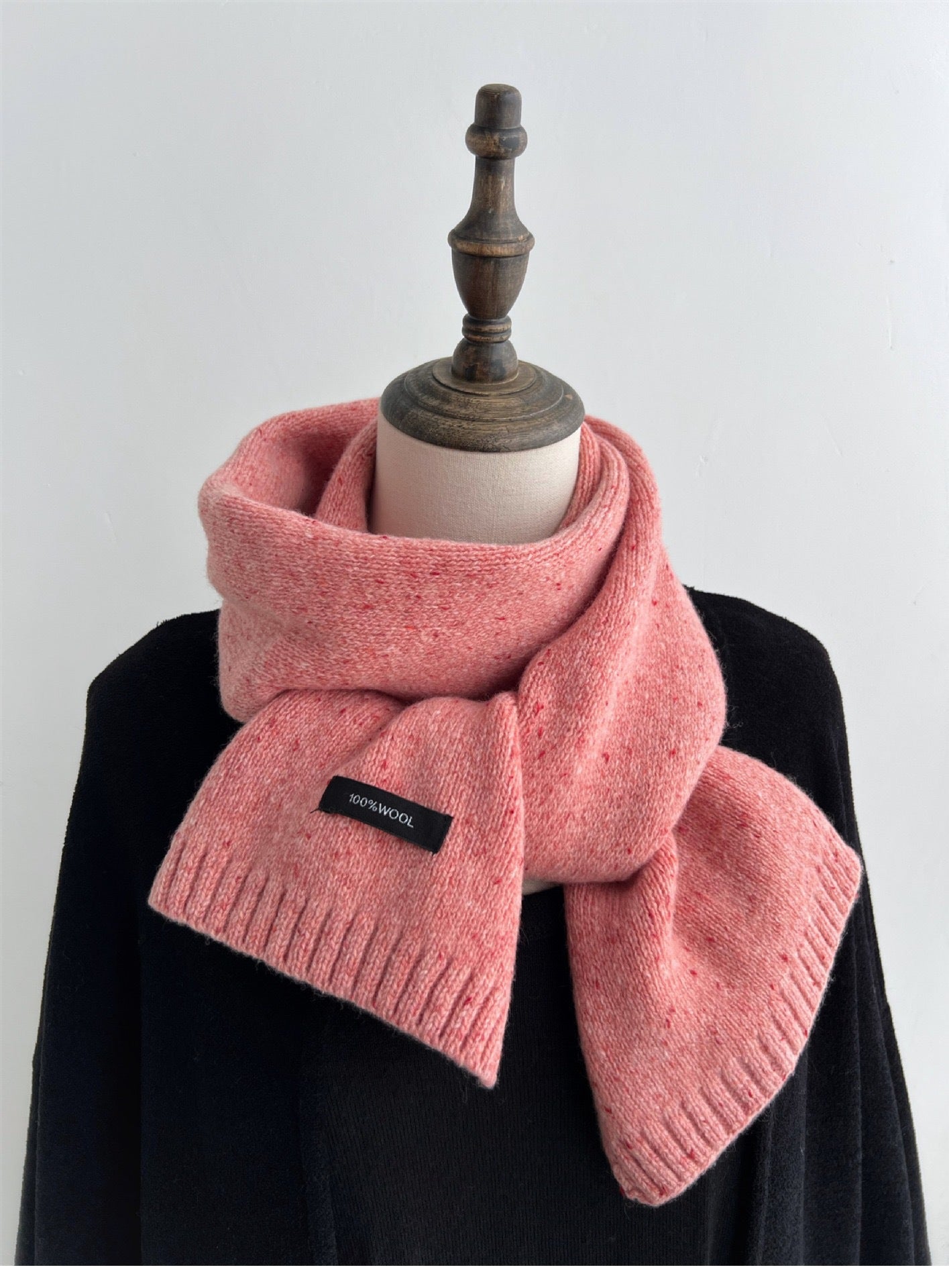 Merino Wool Knitted Winter Scarf
