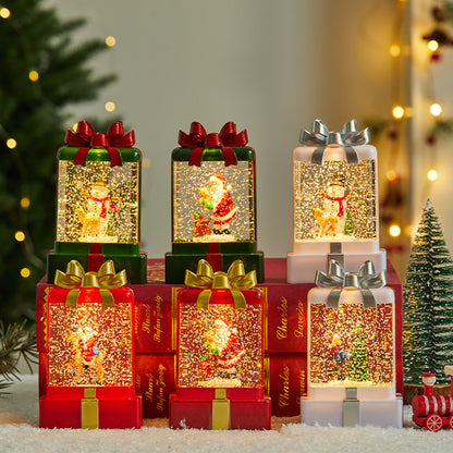 Christmas water-filled small wind lamp decoration item