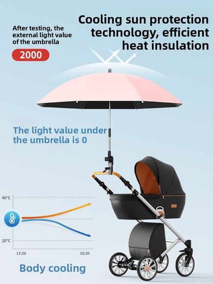 Universal Baby Stroller Sunshade and Rain Umbrella