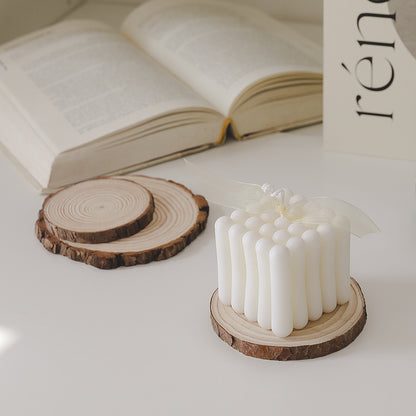 Wooden tray for scented candles