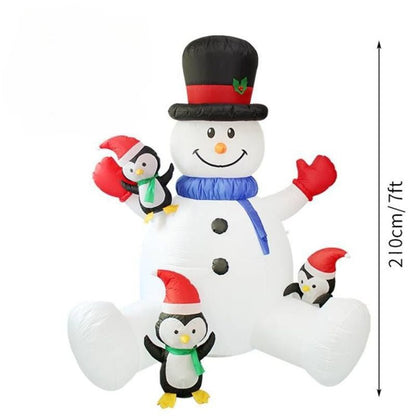 Inflatable Snowman Penguin Christmas Decoration
