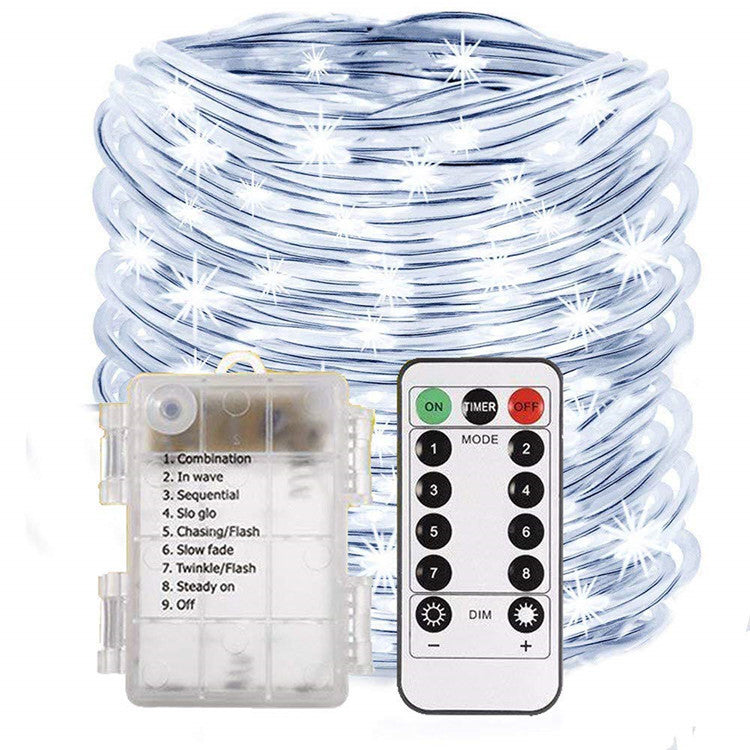 Solar Powered Outdoor LED String Lights with Remote Control