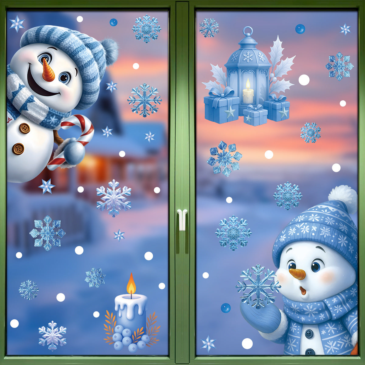Christmas glass stickers