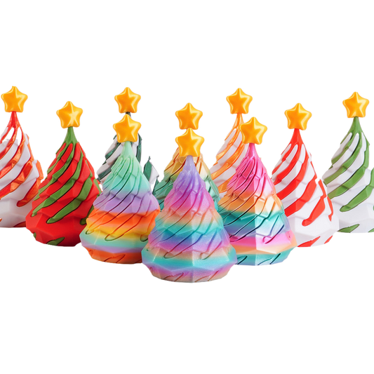 3D Printed Christmas Tree Push Pop Toy