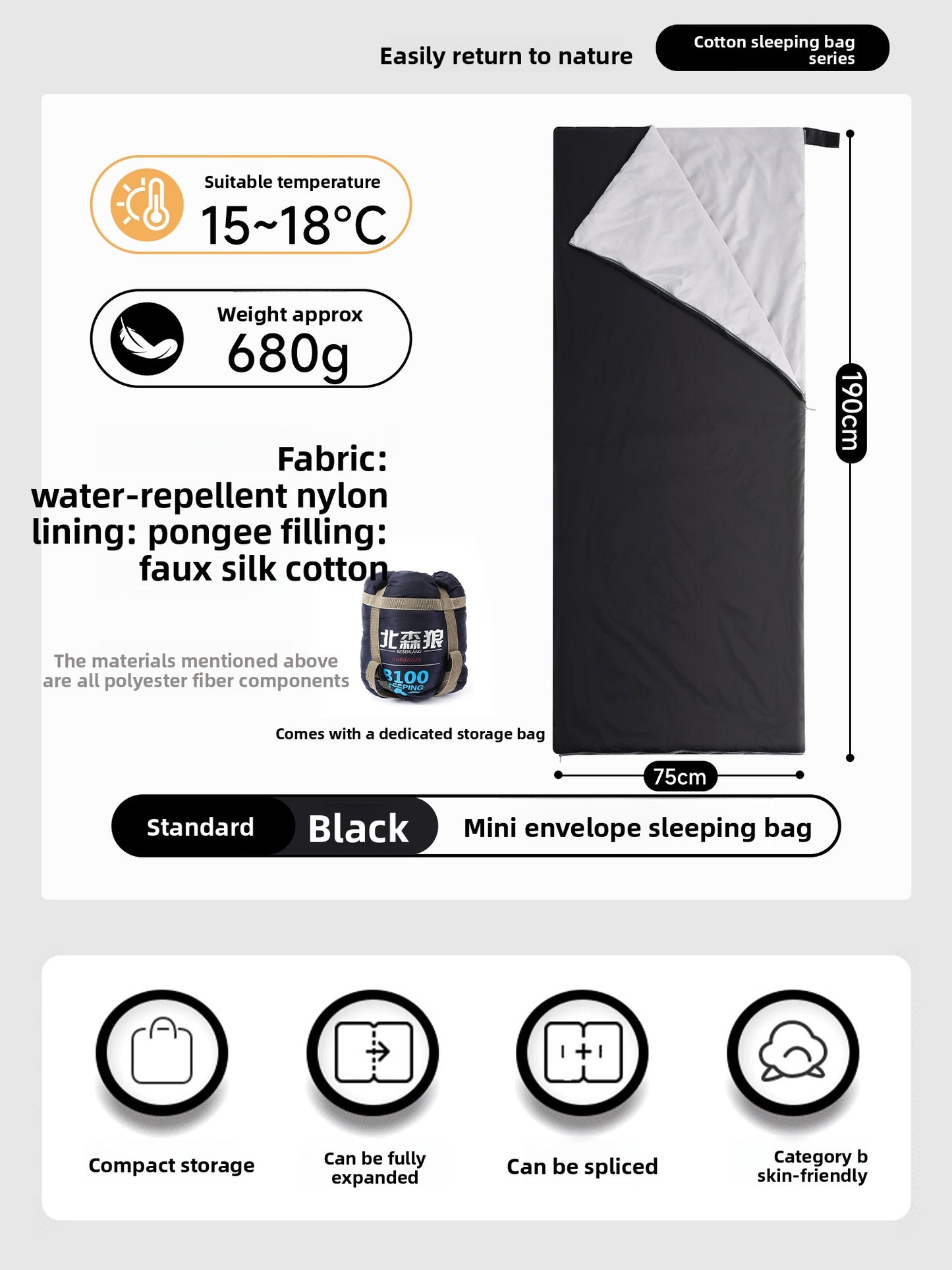 Lightweight Outdoor Sleeping Bag