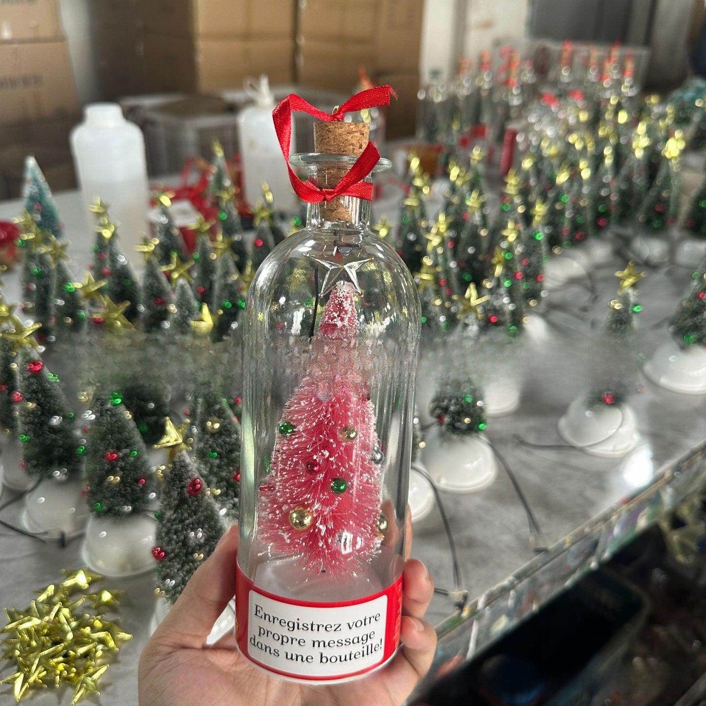 Christmas Tree Message Bottle Ornament