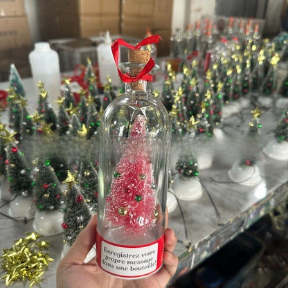 Christmas Tree Message Bottle Ornament