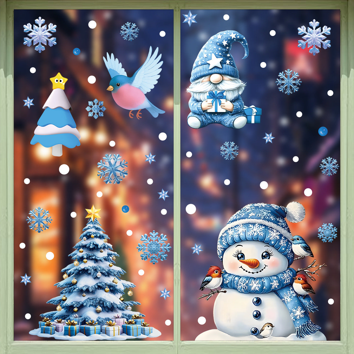 Christmas glass stickers