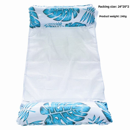 Foldable inflatable backrest striped float