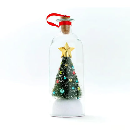 Christmas Tree Message Bottle Ornament
