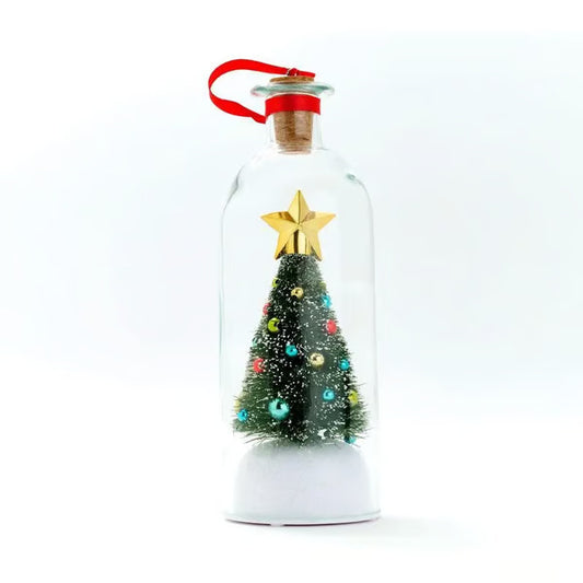 Christmas Tree Message Bottle Ornament